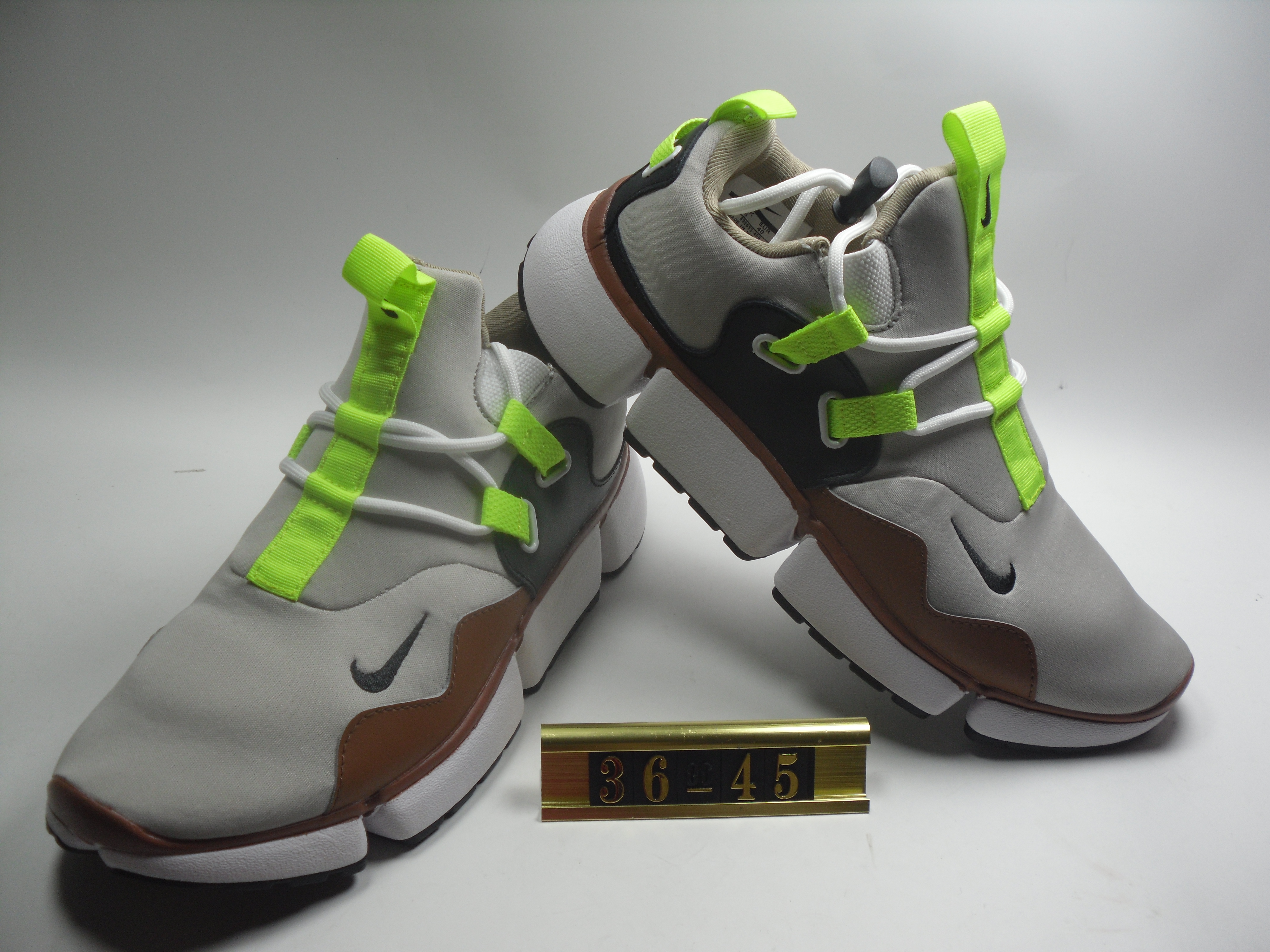 Nike Air Huarache 5 Grey Green Brown Shoes - Click Image to Close